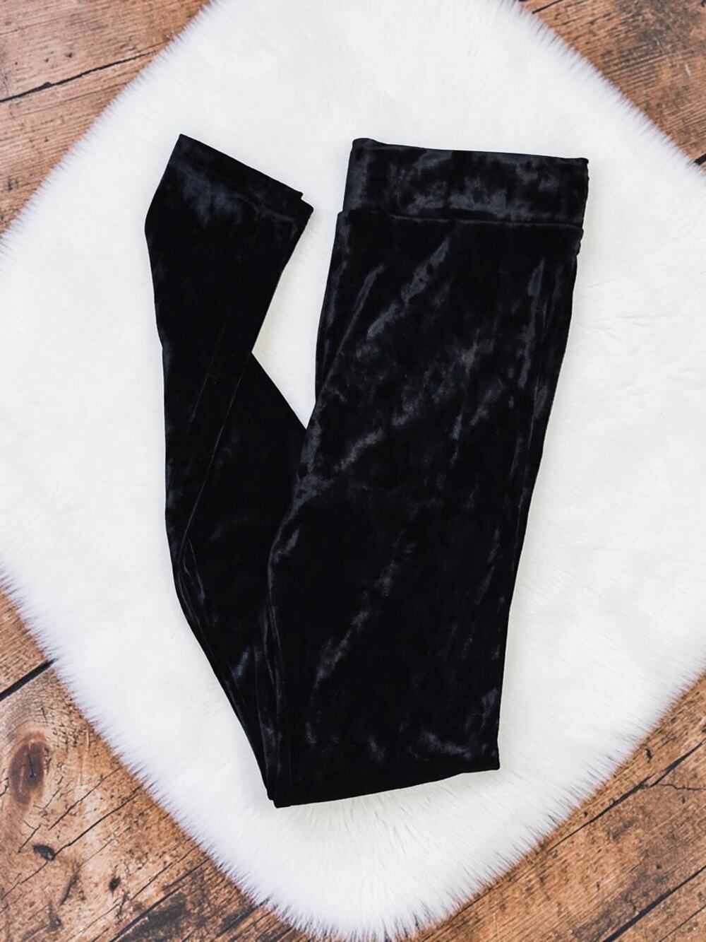 Mossimo Supply Co Black Stretchy Crushed Velvet Leggings Pants S